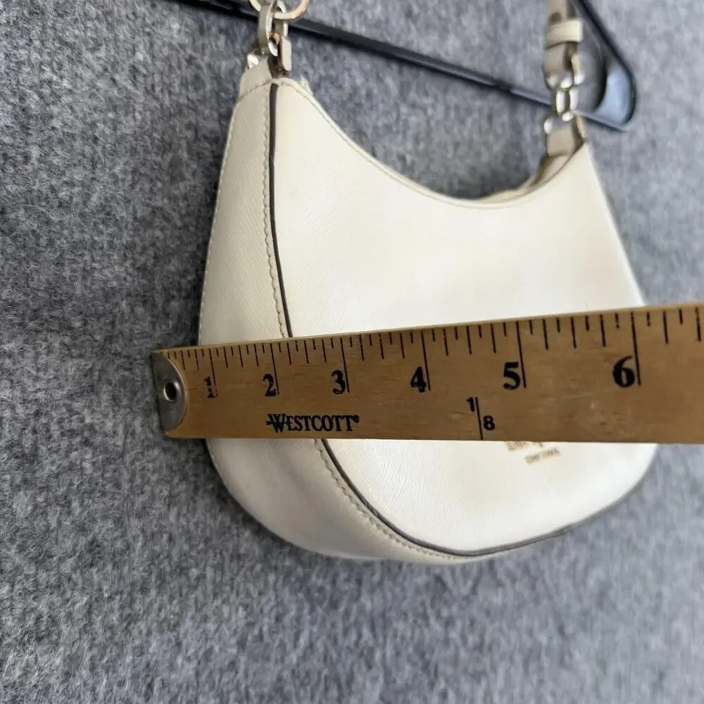 Kate Spade Paige Convertible Crossbody Shoulder Bag White Leather Minimalist